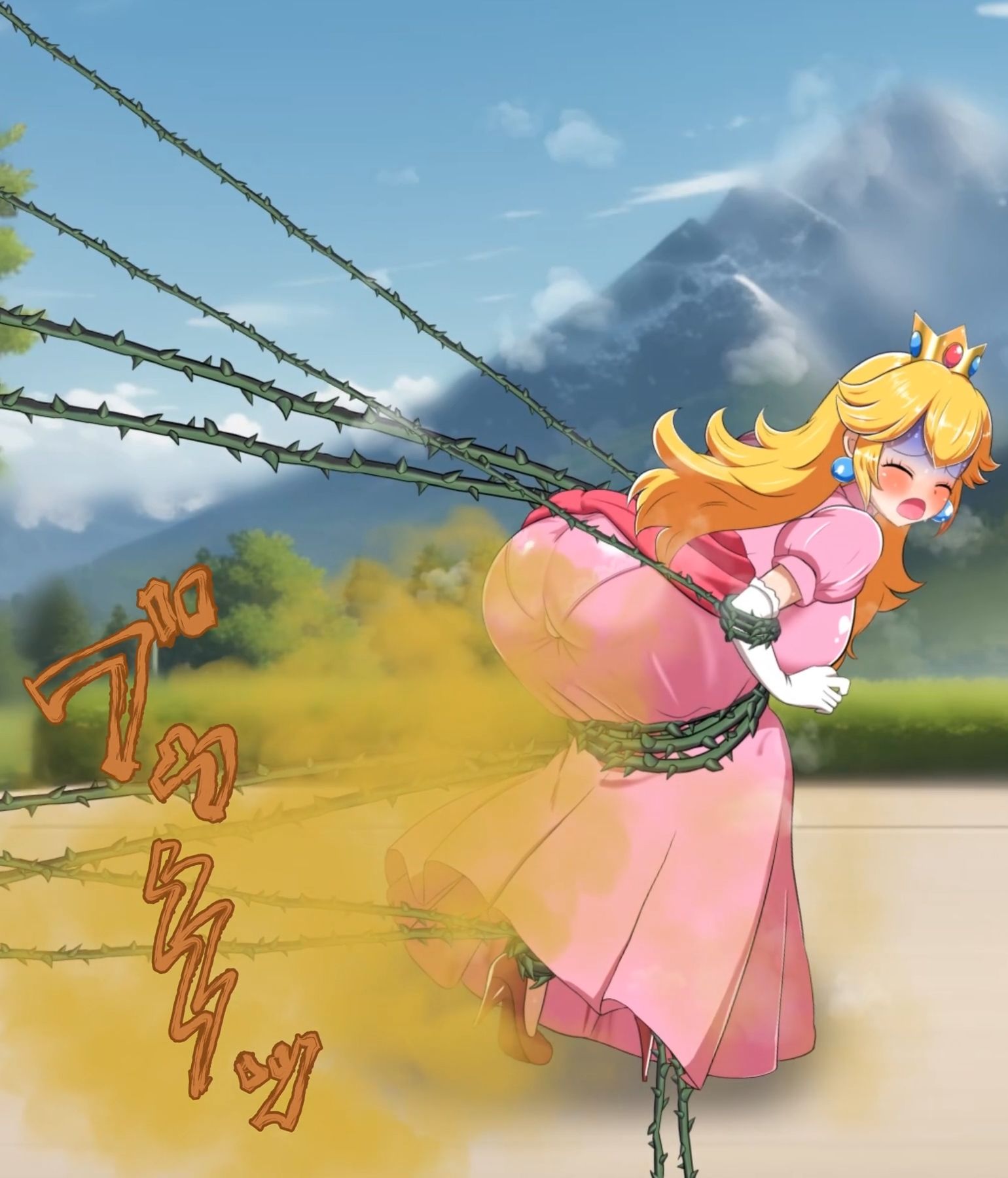 便意を我慢した姫様がお漏らしさせられるアニメ3
