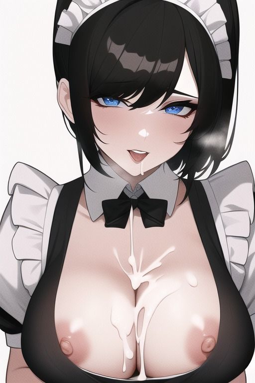 巨乳メイドさんを精液まみれにするイラスト集1