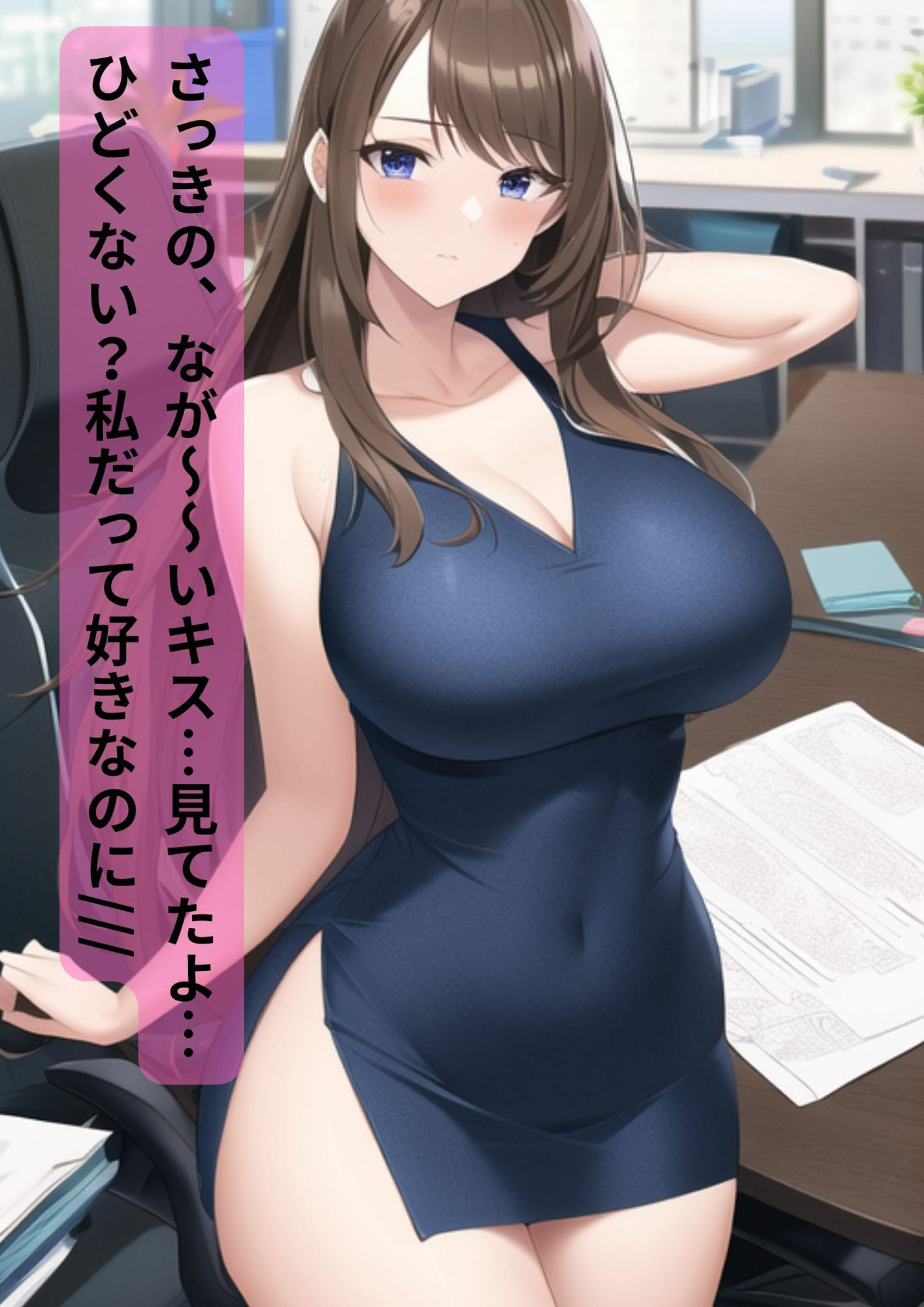 巨乳港区OL【セリフ付110ページ】社内で有名な美人巨乳ちゃんとラブラブあまあまな毎日（室内・部屋・野外・通勤・オフィス・秘書・新入社員・会社・事務）10