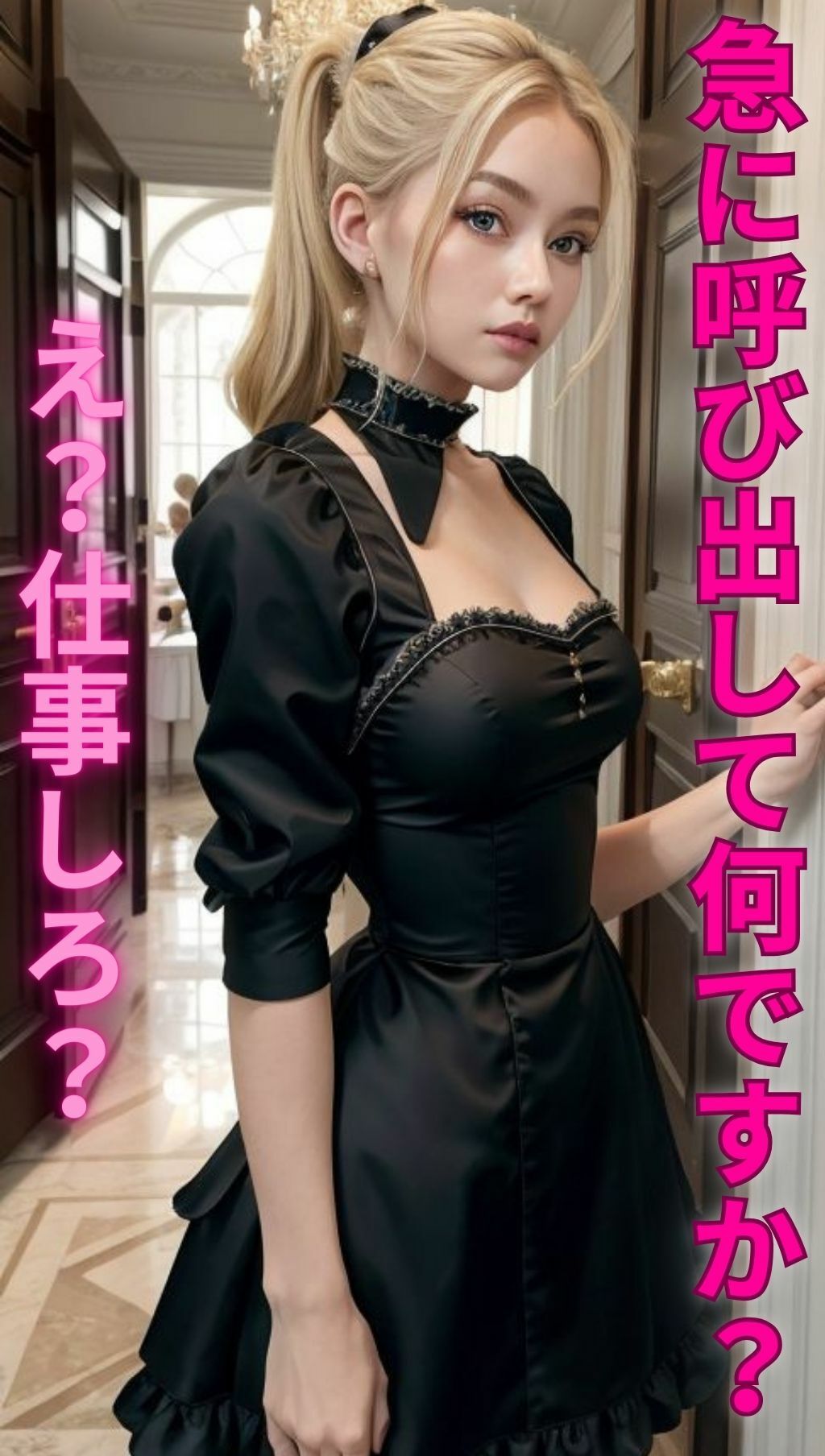 巨乳金髪メイドの秘密の残業3