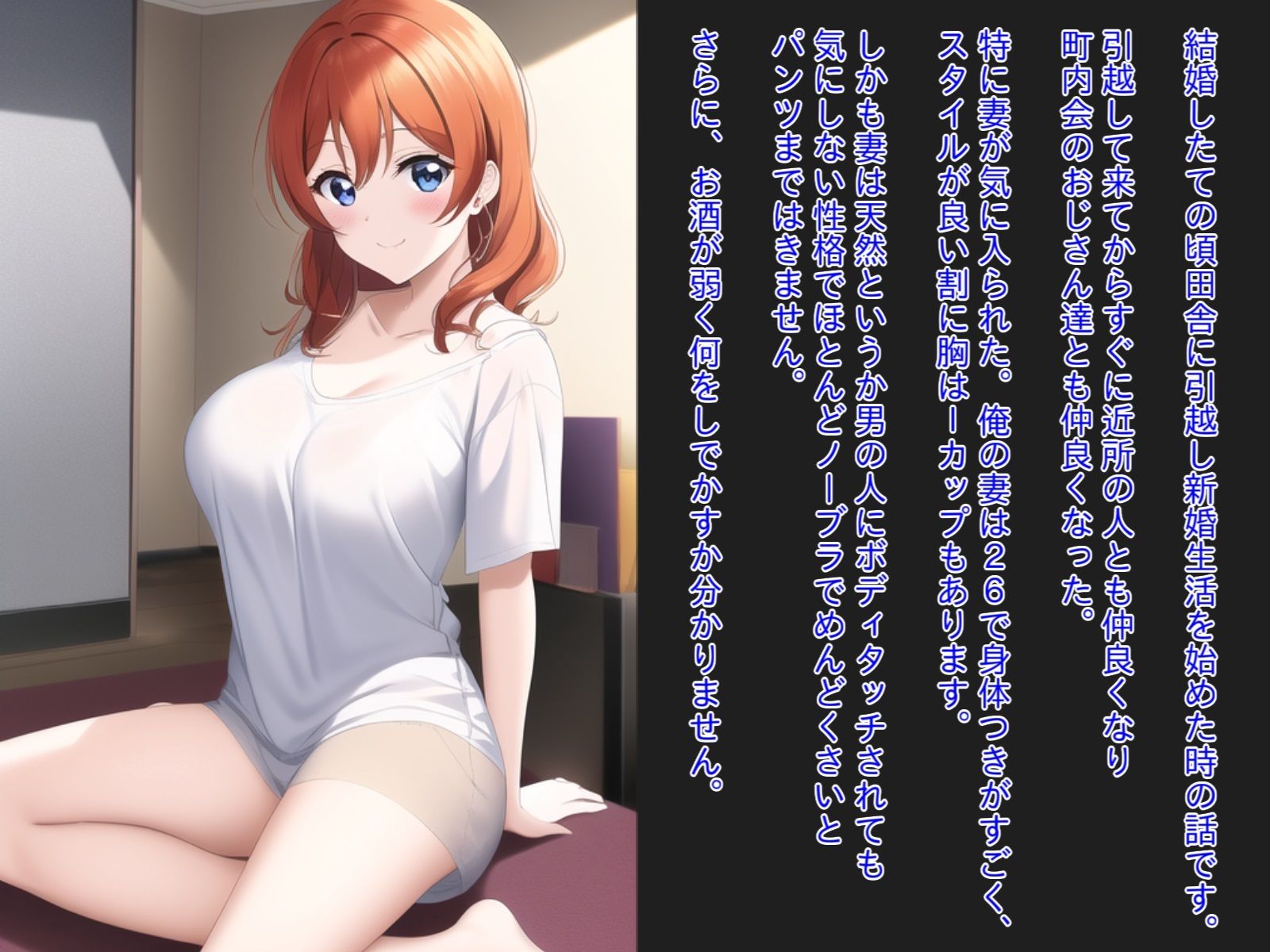 田舎に越してきた天然若妻は町内会のおじさん達に酔わされ孕まされる1