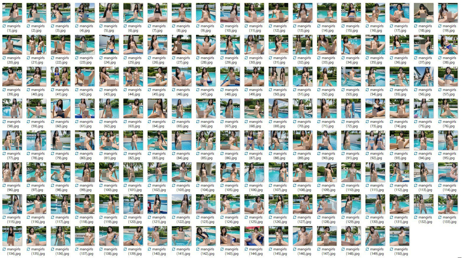 男の娘がプールでフル勃起おちんちん見せつけ写真集10