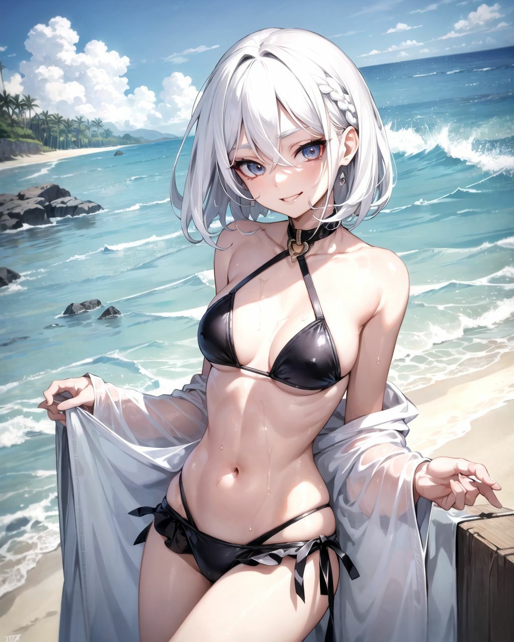 砂浜で遊んでるビキニの女の子がお股を広げて誘惑してきたから中出しさせてもらいました8