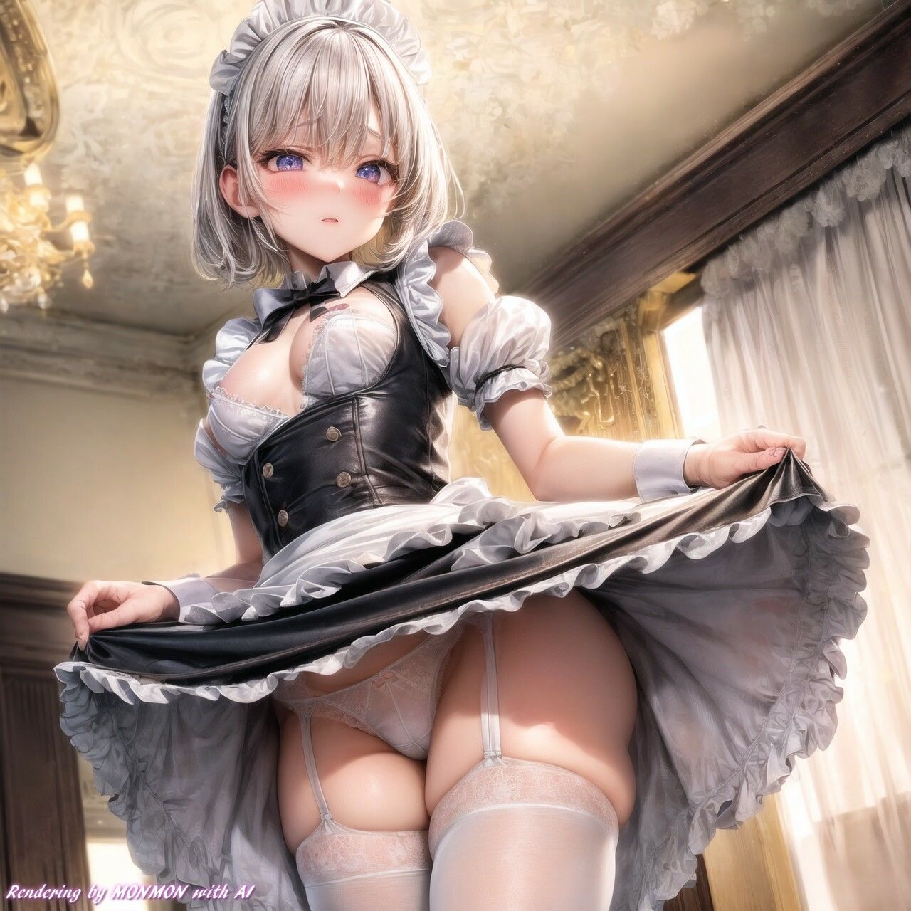 見習いのメイドさんにお願いしてみた。〜スカートたくし上げ編〜1