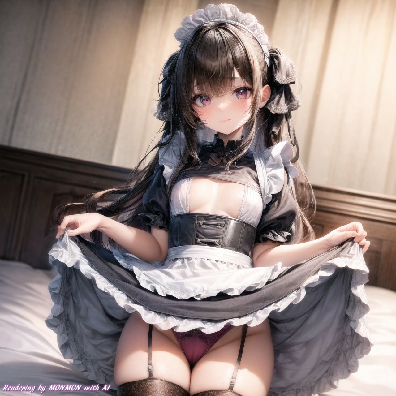 見習いのメイドさんにお願いしてみた。〜スカートたくし上げ編〜3