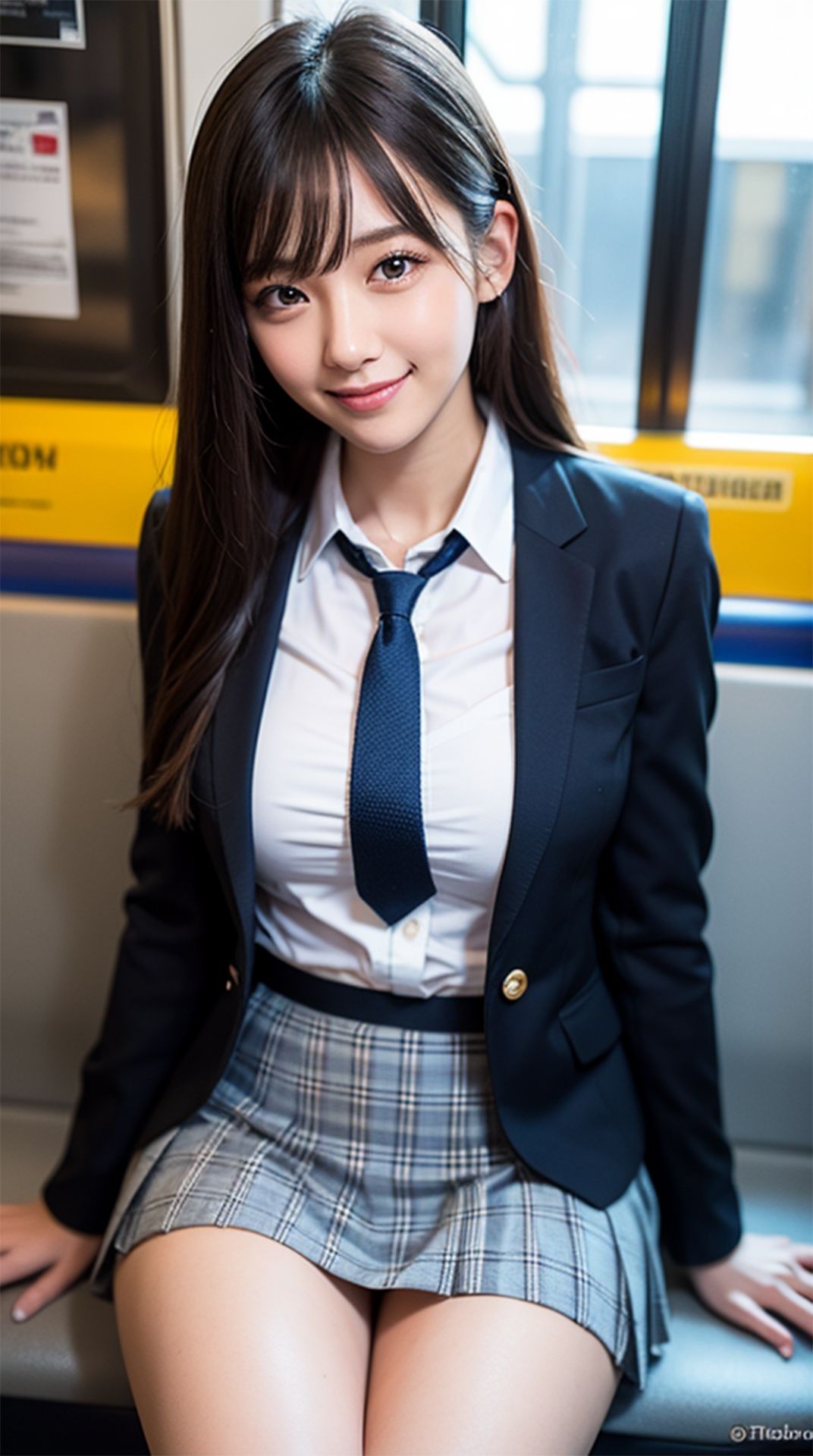 通勤電車、エチエチ見せつけ女子〇生 両手であそこをくぱぁ〜1