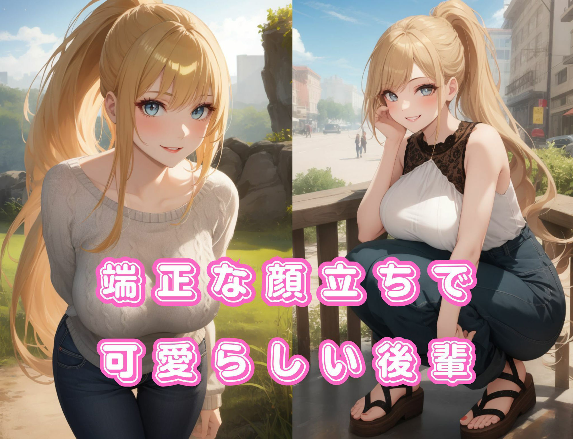 金髪Gカップ後輩みさきの中出し孕ませセッ〇ス【ボテ腹あり】1