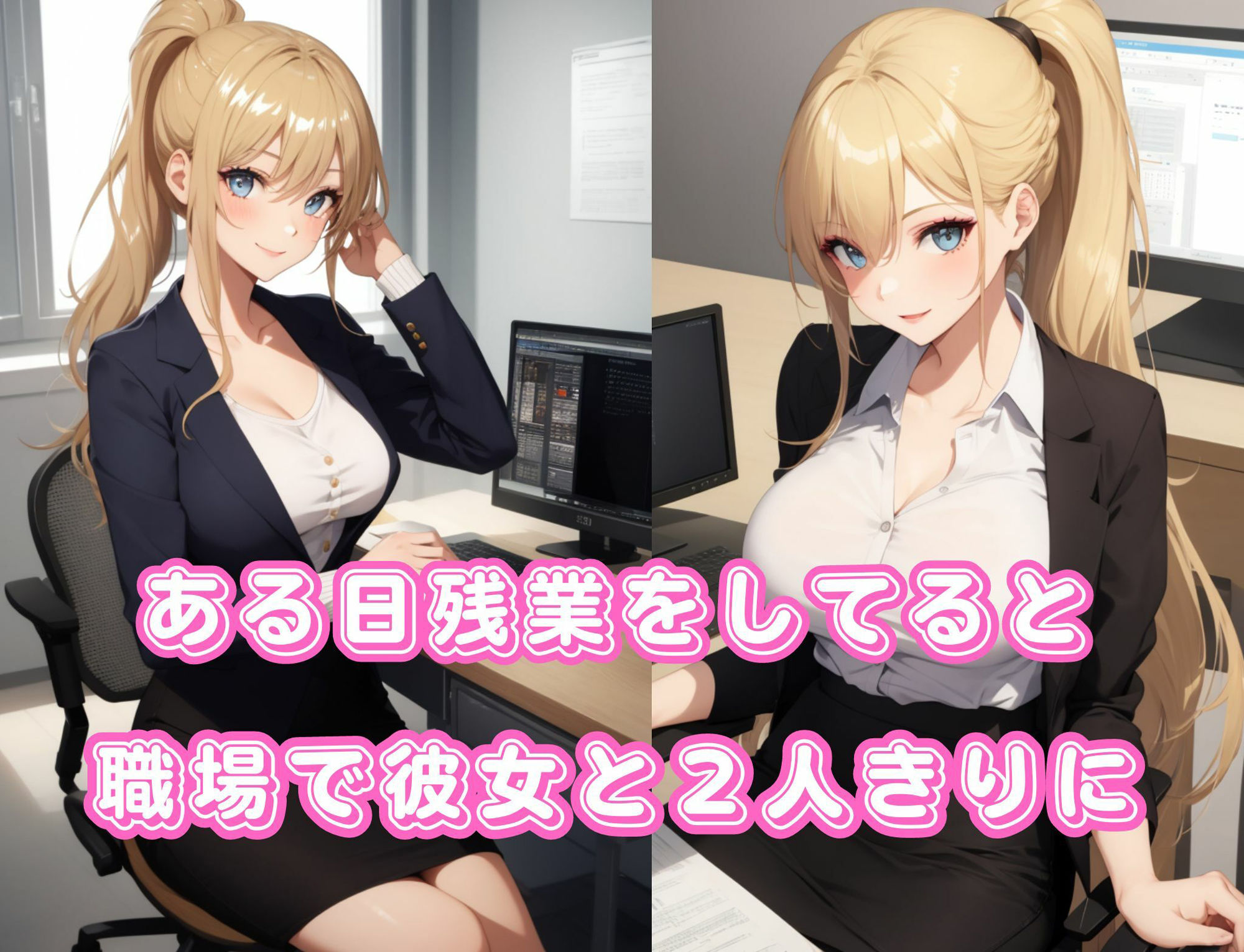 金髪Gカップ後輩みさきの中出し孕ませセッ〇ス【ボテ腹あり】2