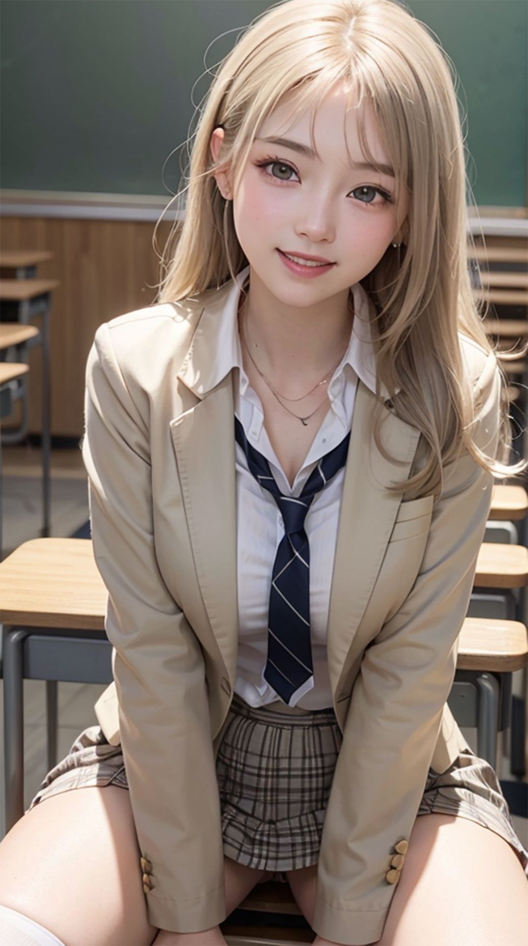 金髪ギャルと校内エッチ1