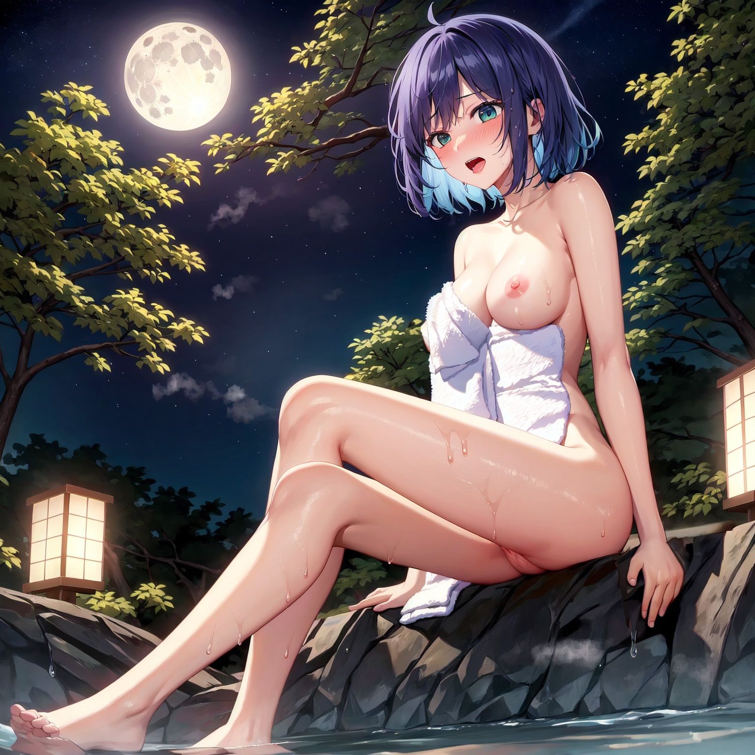 黒〇あかねと露天風呂に 入ってみた？2