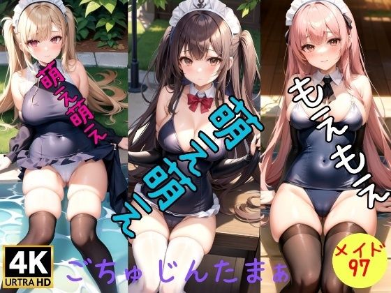 【【萌えメイド】アニ女の水着ショット〜ごちゅじんたまぁぁ〜】マスターベーション研究所