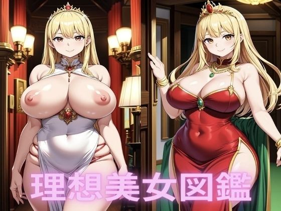 【爆乳ドレス美女【理想美女イラスト図鑑】】おっぱいおしり研究所