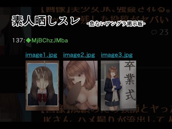 【素人晒しスレ  -危ないアングラ掲示板-】オツカノリッヒ
