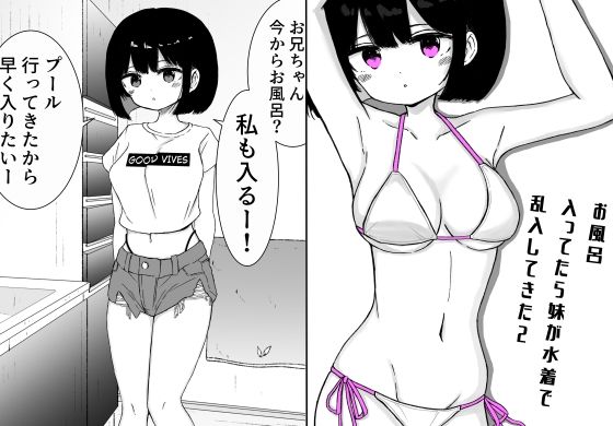 【お風呂入ってたら妹が水着で乱入してきた2】ミニガムマシン