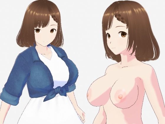【白いワンピースにデニムを羽織ったデートファッションのお姉さん（セリフなし  3DCGモデル  イラスト集）】パイアールフロンティア