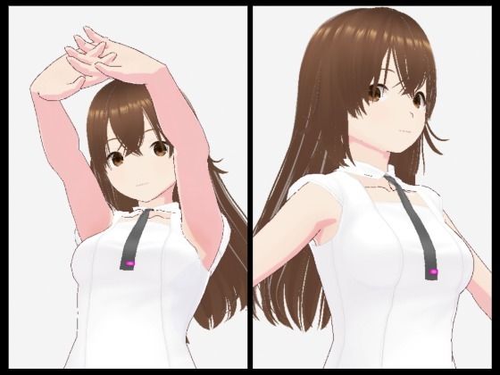 【白い洋服の美女がポーズをとる（セリフなし  3DCGモデル  イラスト集）】ファンタスセレブリティ