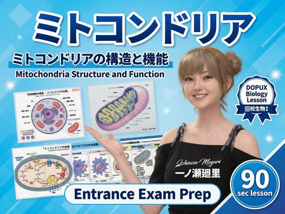 【【▲20】一ノ瀬廻里 大学に進学し強豪予備校『DOPUX（ドピュックス』で生物I，IIを教える名物講師に！（Vol.001:ミトコンドリア）】Libido-Labo