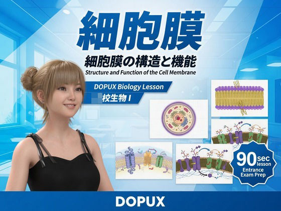 【【▲20】一ノ瀬廻里 大学に進学し強豪予備校『DOPUX（ドピュックス』で生物I，IIを教える名物講師に！（Vol.003:細胞膜）】Libido-Labo