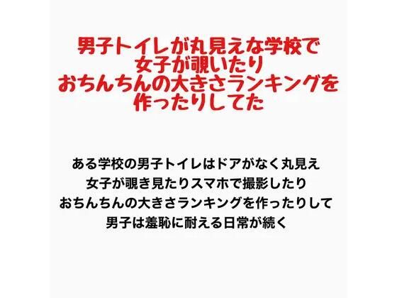 【男子トイレが丸見えな学校で、女子が覗いたりおちんちんの大きさランキングを作ったりしてた】羞恥の星空 CFNM/CMNF