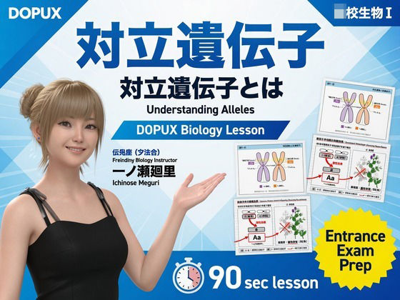【【▲20】一ノ瀬廻里 大学に進学し強豪予備校『DOPUX（ドピュックス』で生物I，IIを教える名物講師に！（Vol.011:対立遺伝子）】Libido-Labo